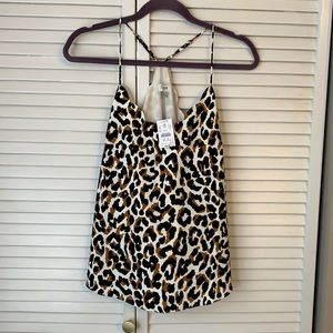 JCrew Scalloped Leopard Print Tank NWT